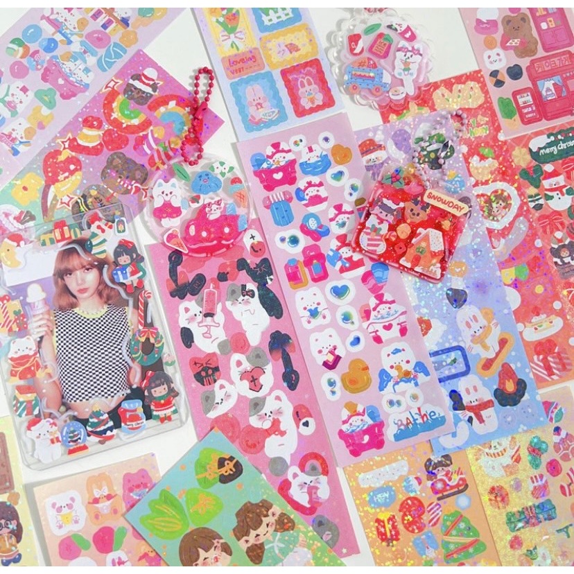 

KOREAN STICKER GLITTER HOLOGRAM MURAH