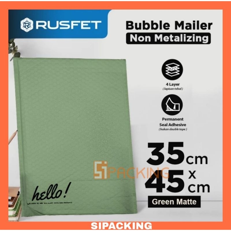 

BUBBLE MAILER HIJAU GREEN MATTE (AMPLOP BUBLE) 35cm x 45cm