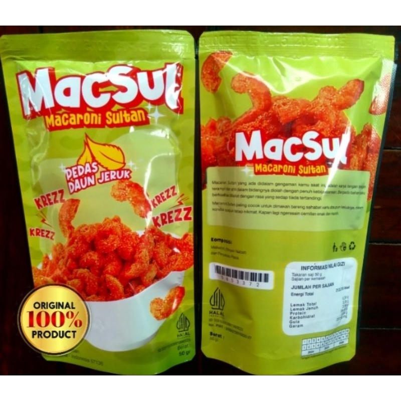 

Cemilan Macaroni Pedas Daun Jeruk