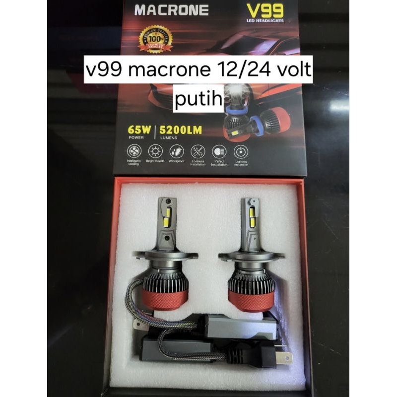 Lampu Led Mobil Soket H4, Macrone V99