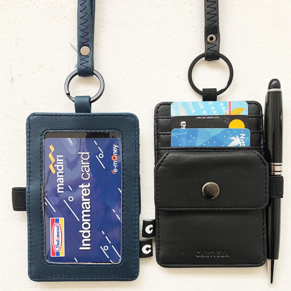 

Big Sale Cartiera Ruby Lanyard ID Card Name Tag Kalung Pria Wanita Kulit Praktis Premium