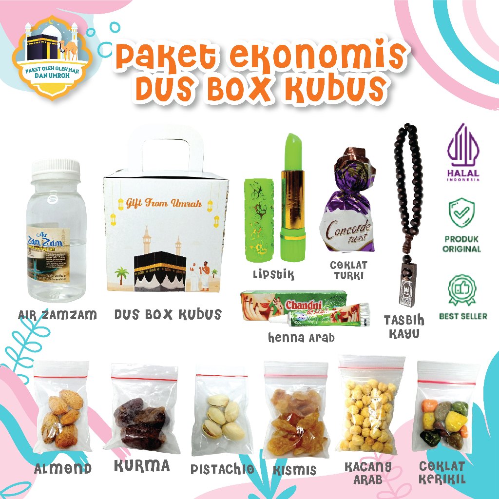 

Oleh Oleh Haji dan Umroh Paket Dus Box Kubus Ekonomis A - i