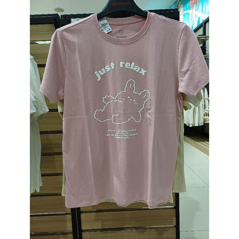 kaos lengan pendek wanita merk nevada