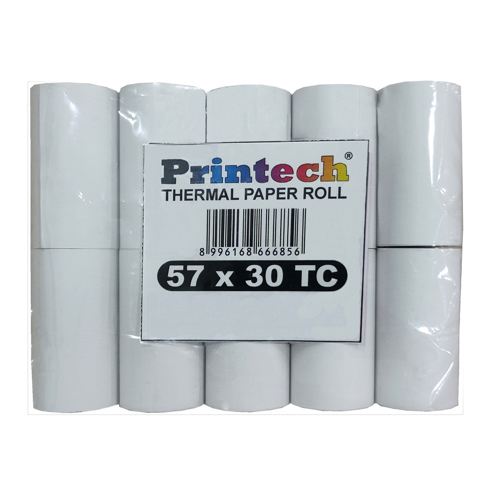 

Modern PRINTECH Kes Thermal Kasir 57x3 Coreless Tanpa Bungkus 1 Roll 32TB