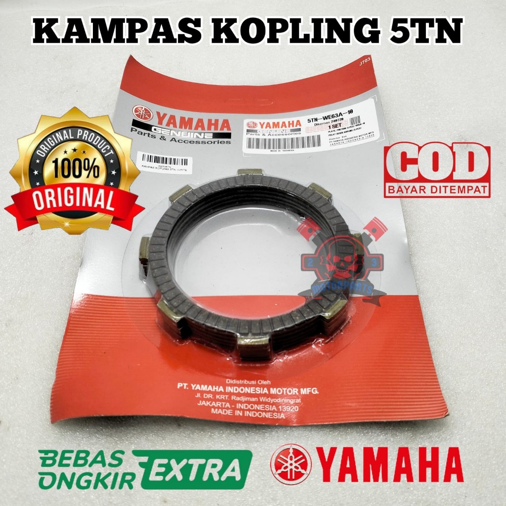 Kampas Kopling Yamaha 5TN Plat Kopling Set Jupiter Z Burhan Force 1 F1ZR Vega R Crypton Kualitas Ori