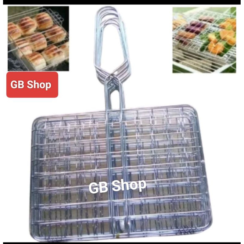 panggangan ikan japit/jepit Bakaran ikan ayam besar tanpa pegangan kayu