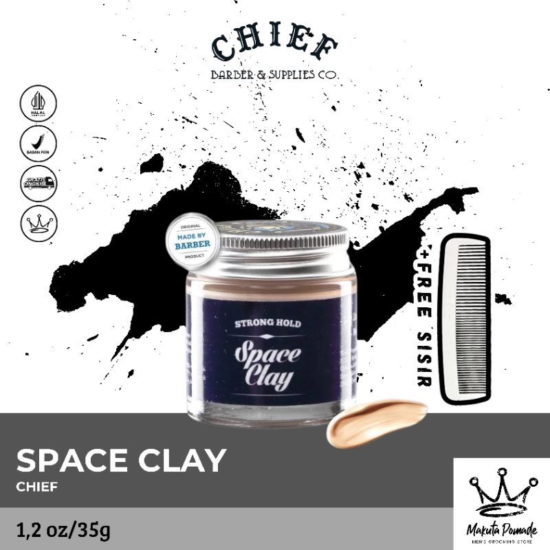 CHIEF SPACE CLAY BASED POMADE 35 GR | MAKUTA POMADE