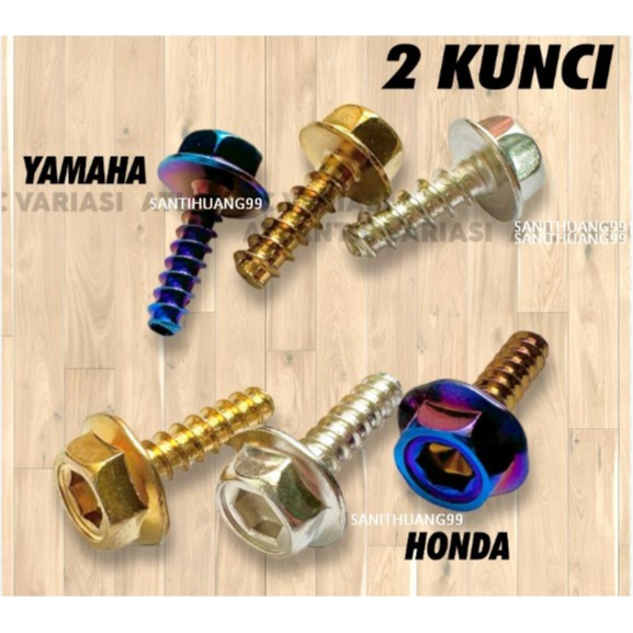 baut probolt body baut body honda yamaha 2 kunci model flower krum chrome gold blue twotone universa