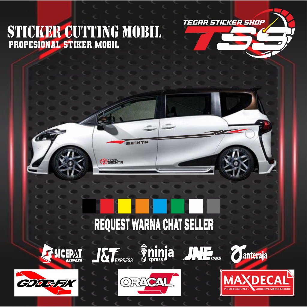 sticker mobil toyota sienta sticker lis mobil toyota sienta sticker mobil stiker motif variasi mobil