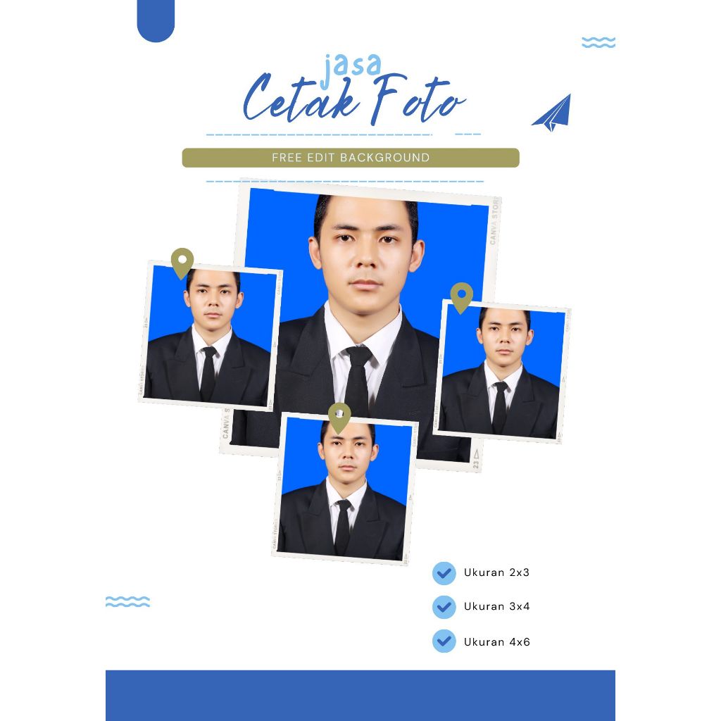

CETAK PAS PHOTO 2X3 / 3X4 / 4X6 FREE EDIT BACKGROUND | MENGGUNAKAN KERTAS SILKY PREMIUM
