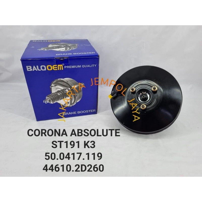 BRAKE BOOSTER TOYOTA CORONA ABSOLUTE ST191 / BOOSTER REM CORONA ABSOLUTE ST191 ORIGINAL BALO