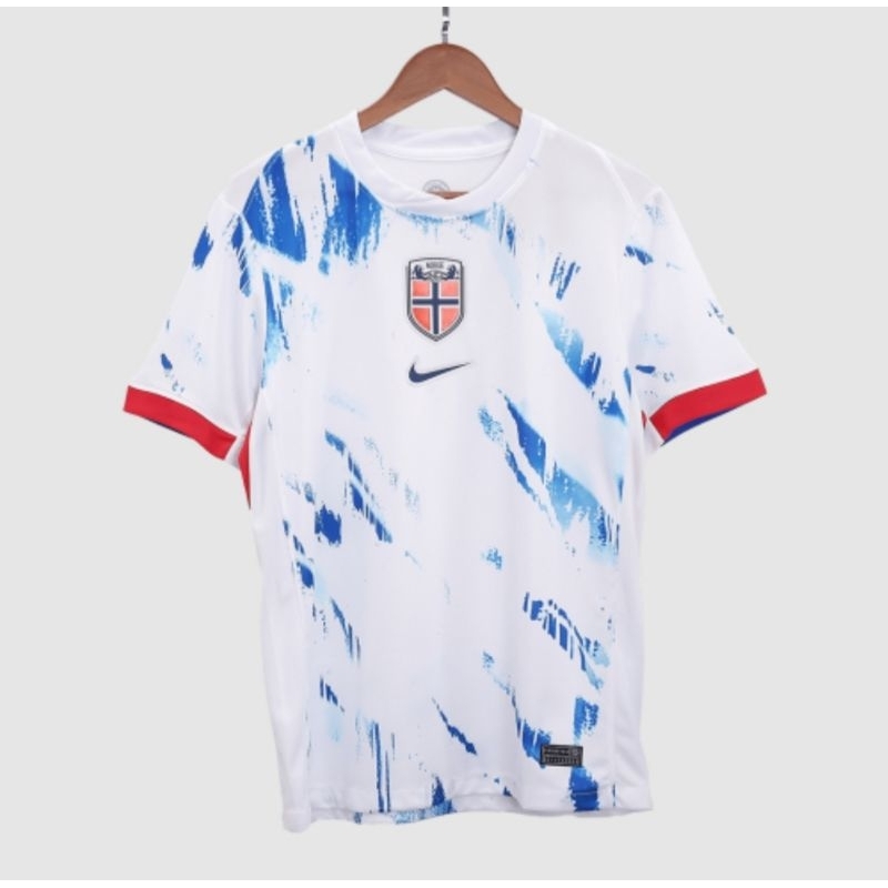 jersey bola norwegia away euro 2024