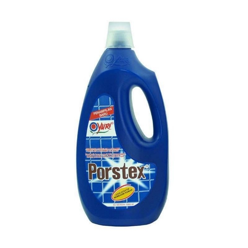 YURI Porstex Pembersih Porselen & Keramik Cleaner Botol - BIRU 1L (1000ml)