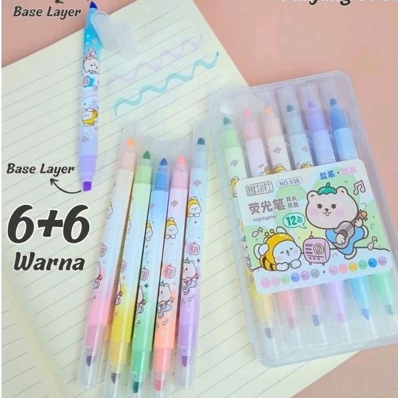 

Highlighter 12 Color - Highlighter 12 Warna - Highlighter Lucu - Penanda Tulisan 12 Warna - Penanda 12 Warna