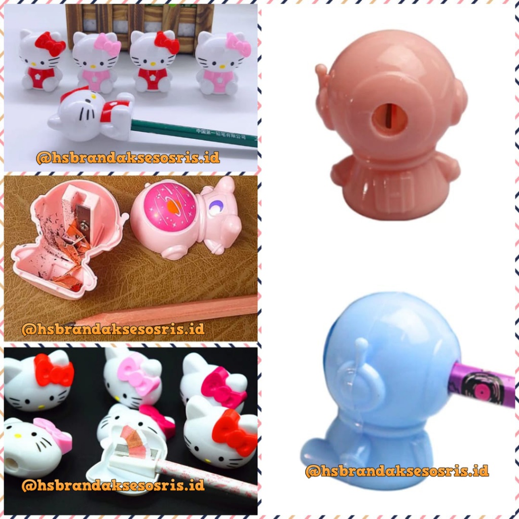 

RAUTAN PENSIL FANCY IMPORT / RAUTAN PENCIL MOTIF ASTONOT DINO HELLOKITY / SERUTAN LUCU 1 LUBANG / CUTE SHARPENER / RHK37201900