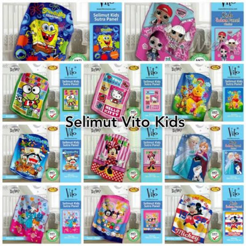 Selimut Karakter Rosanna Vito Kids Sutra Panel Blanket