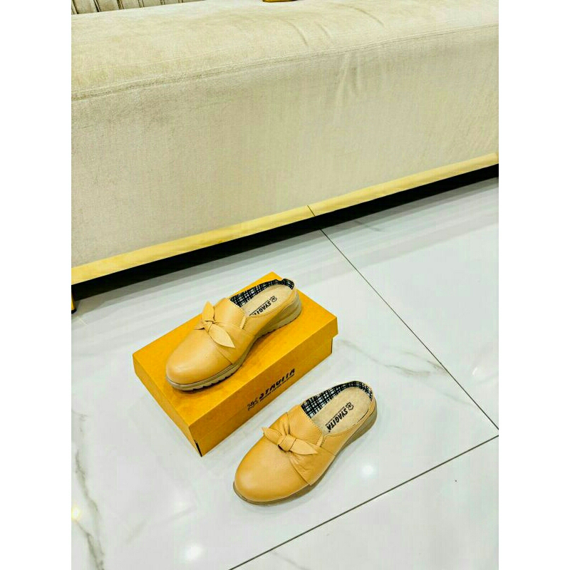 Sepatu wanita kulit papirut garut model Slip On Tutong