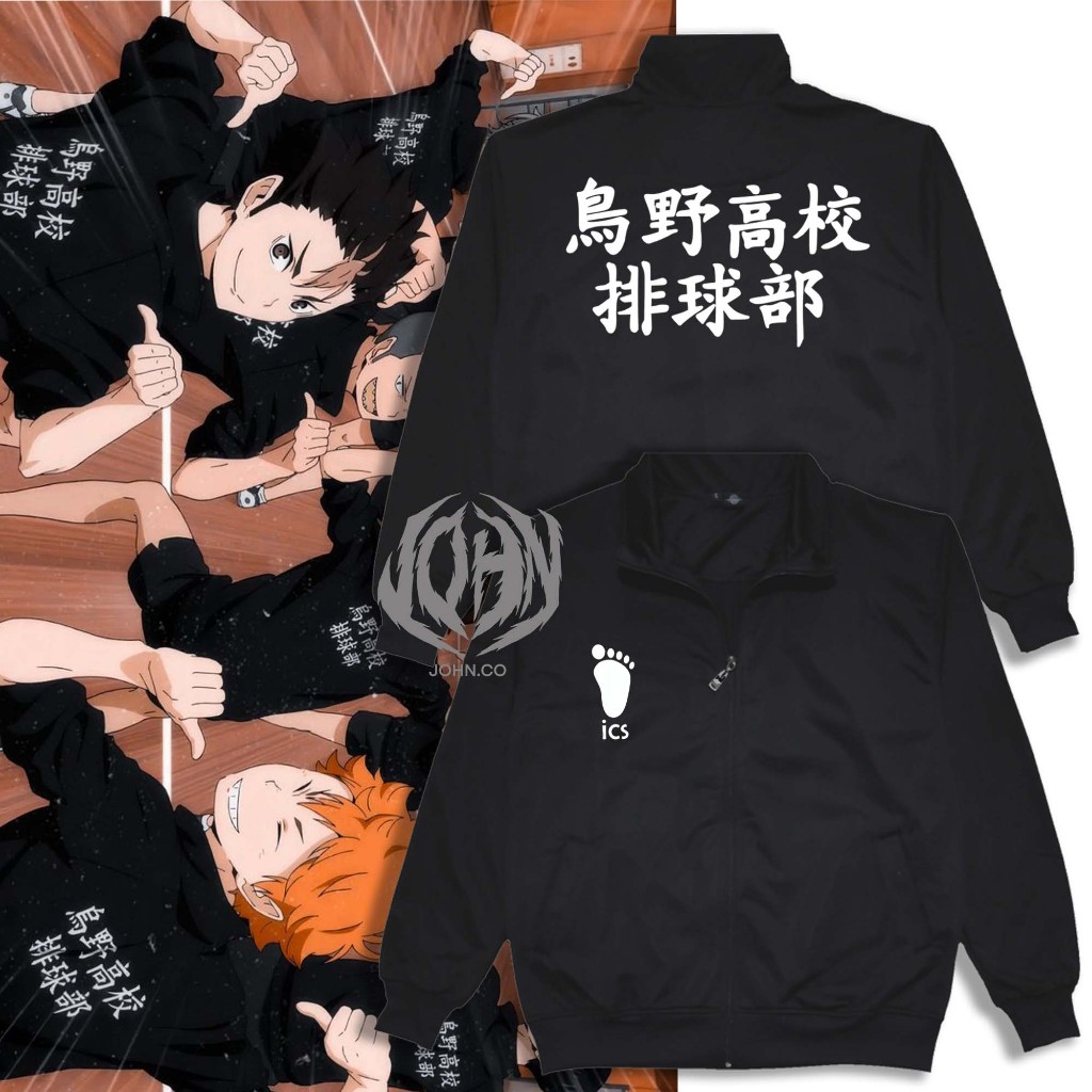 Jaket Karasuno Haikyu Tracktop Haikyu Kageyama Karasuno