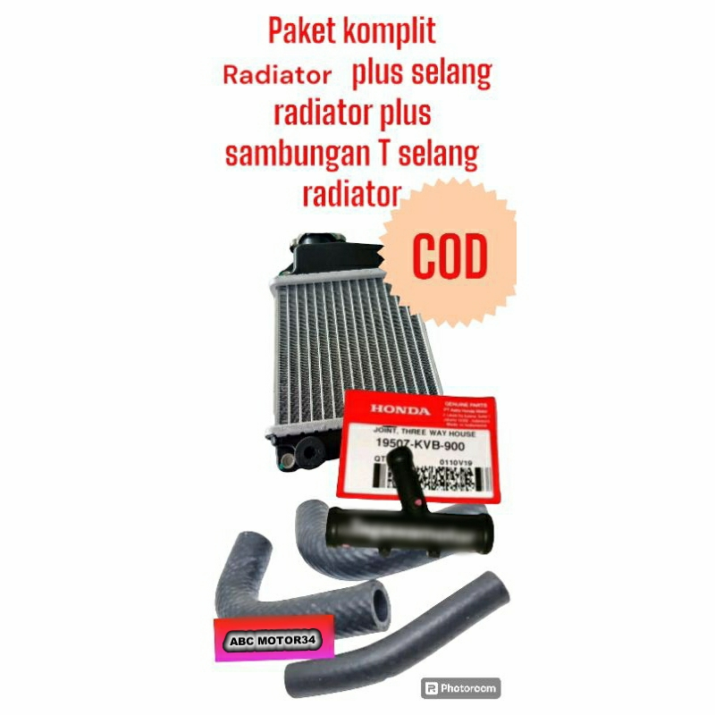 paket hemat Radiator vario 110 KARBURATOR plus selang radiator plus sambungan T selang radiator