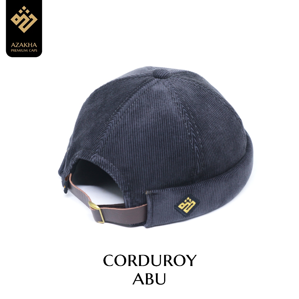 Miki Hat Premium Azakha / Topi Peci / Mikihat / Peci Topi - Corduroy Abu