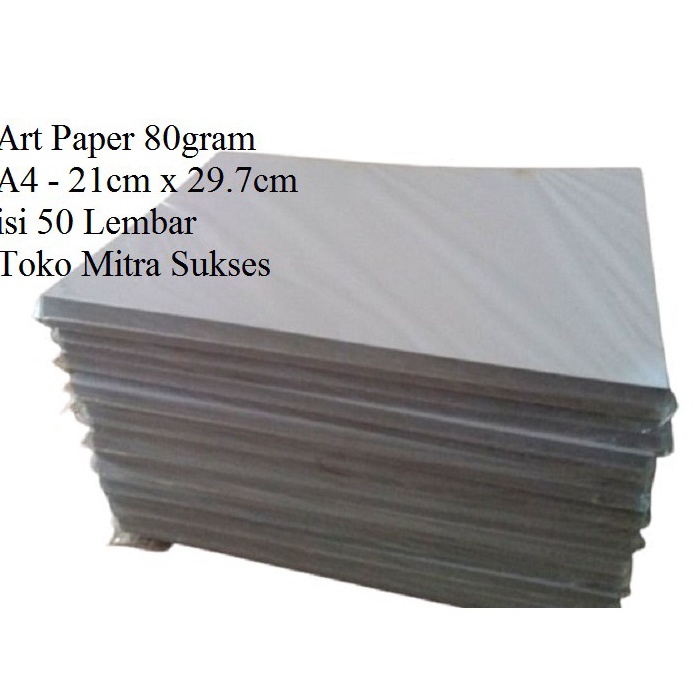 

Produk Istimewa Kertas Art Paper 8gram A4 isi 5 Lembar