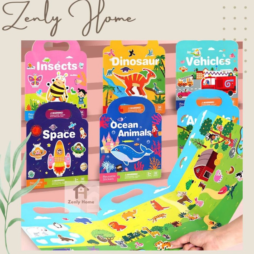 

ZEN 32 Reusable Stiker Book WaterproofBuku Stiker Anak dan Aktivitas Murah