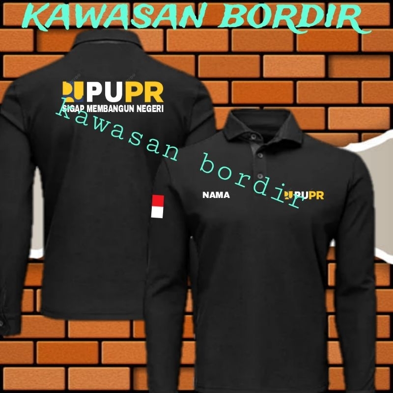 Terbaru polo shirt pupr seragam pupr kaos pupr baju pupr full bordir..