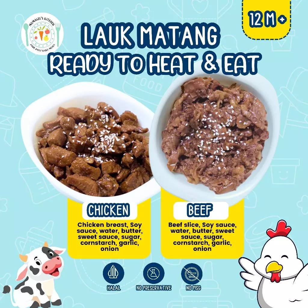 

LAUK MATANG AYAM & SAPI READY TO HEAT / READY TO EAT / LAUK SIAP SAJI / MAKANAN BAYI (FROZEN)