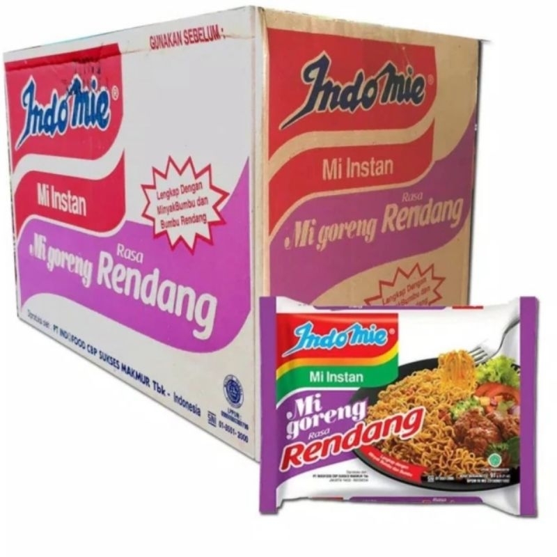 

INDOMIE Mie Instan Goreng Rasa Rendang 1 Dus/Karton Isi 40 Pcs