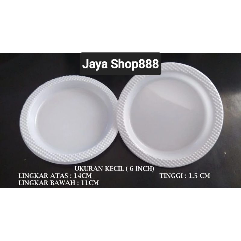 Piring Plastik Uk 6 Kecil S Isi 50 Pcs Piring Plastik P6