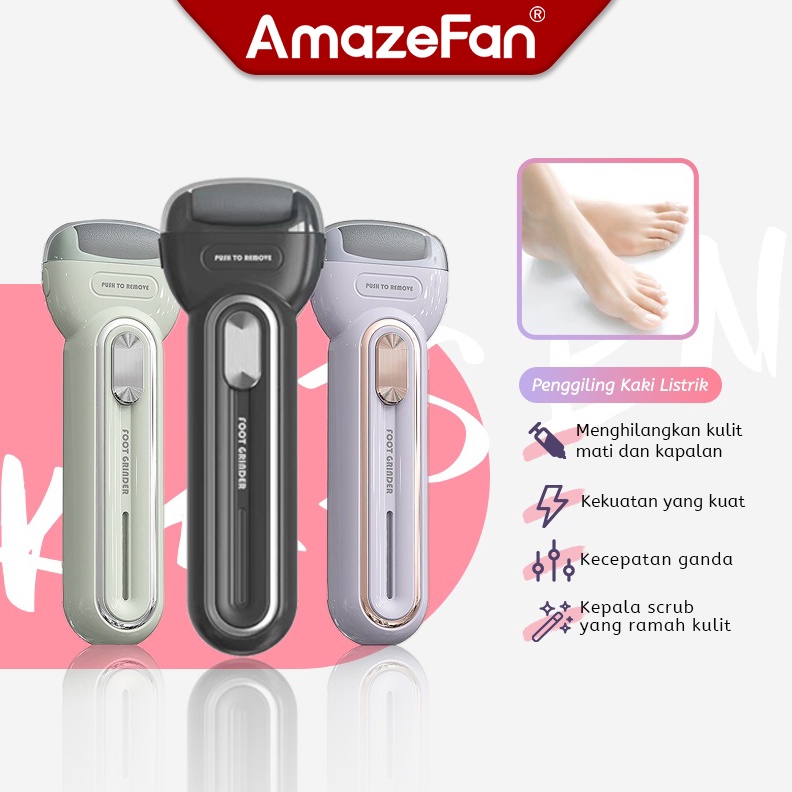KODE V9I8 Amazefan Alat Penghalus Kaki Elektrik Pengelupasan pembersih Kulit Untuk Menghilangkan Kul