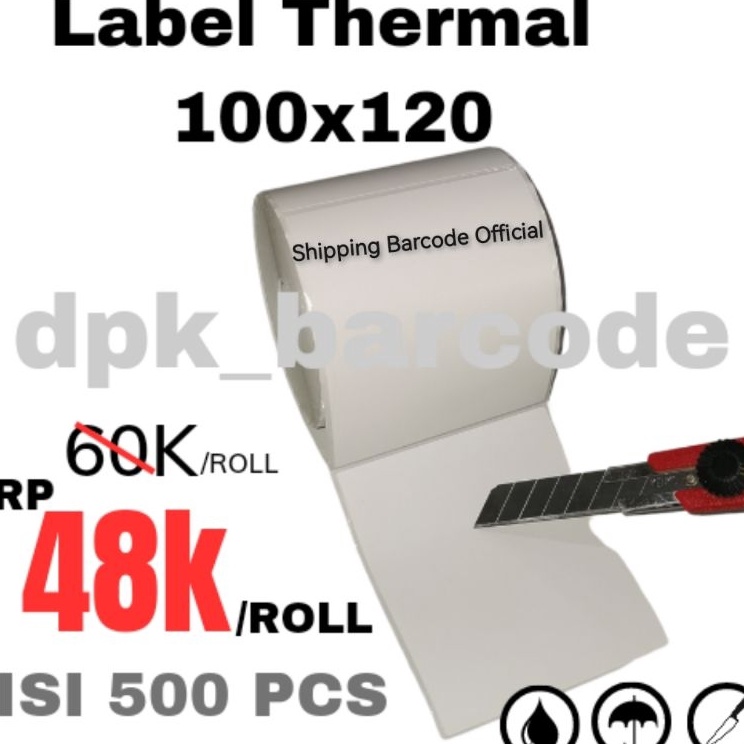 

Terlaku Label Thermal 1x12 isi 5pcs Kes Thermal 1x12 Kes Resi 1x12 Label Thermal 1x12 Barcode Label 1x12 core 1 inch