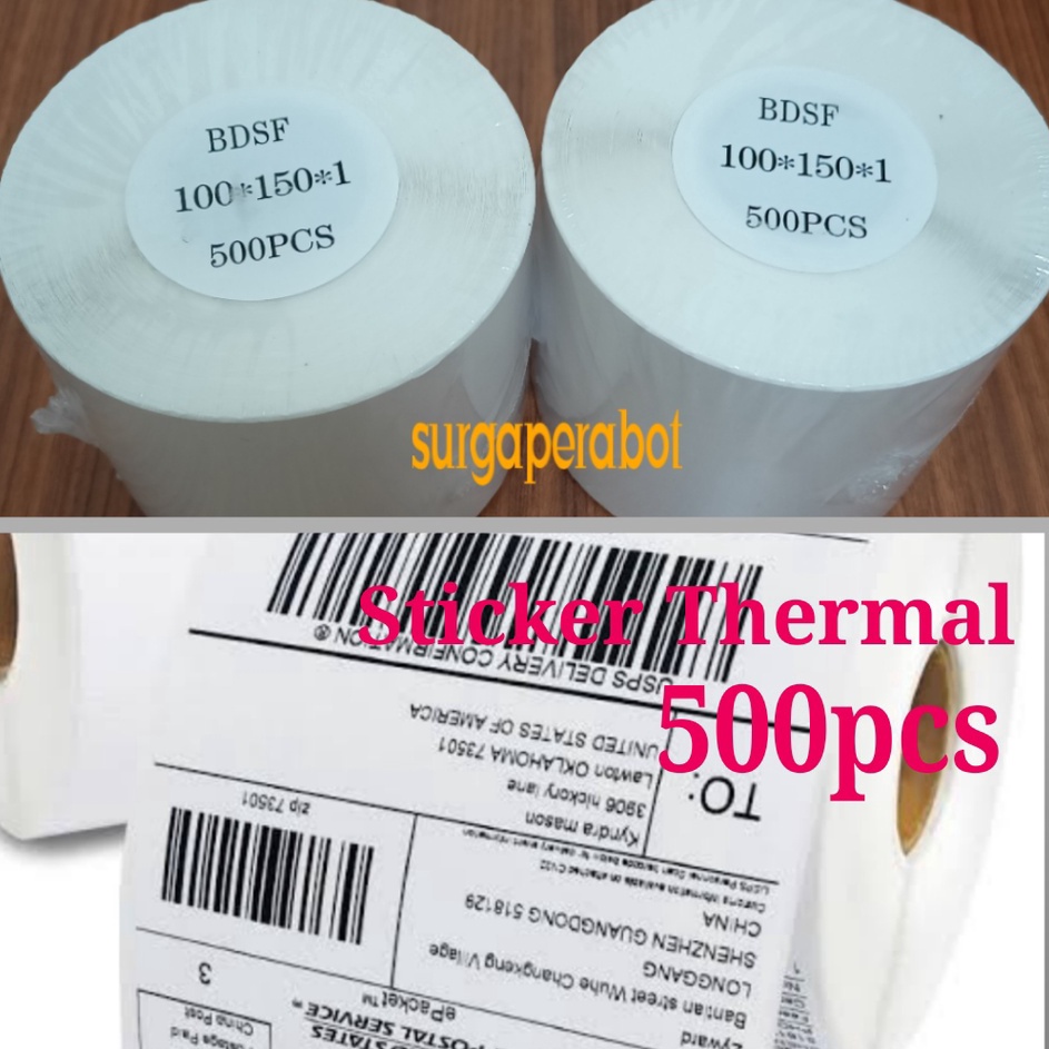 

Ramah Lingkungan Kes Sticker Thermal Label Barcode 5 pcs 1x15 1x15 cm Stiker