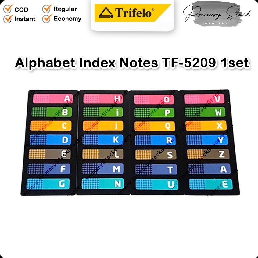 

Sticky Notes Memo Note Abjad Trifelo TF529 Penanda Buku Alphabet Huruf Pembatas TF 529