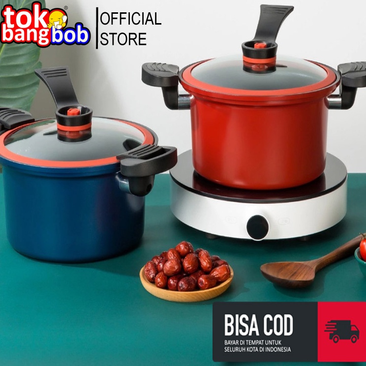 Panci Presto Teflon Pressure Cooker 35 liter Anti Lengket  Panci Presto Teflon Totipotent