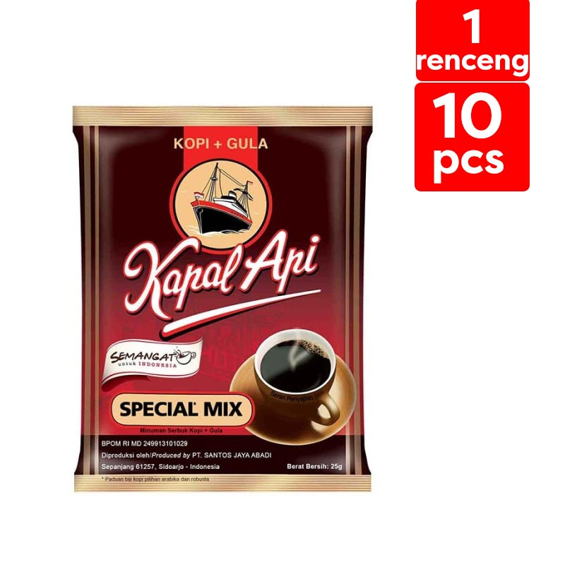 

Kapal Api Special Mix Renceng (Isi 10 Sachet)