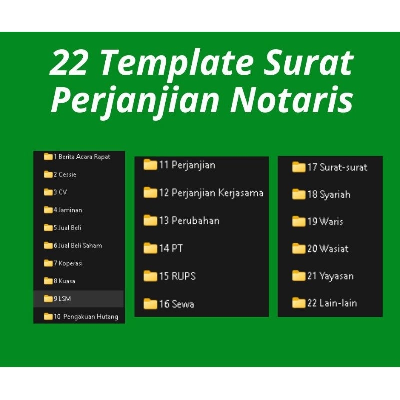Draft Surat Pernjanjian Notaris Lengkap