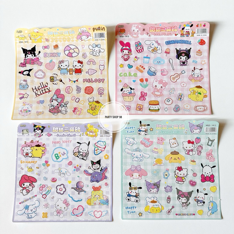 

STICKER SWEET SANRIO HOLOGRAM / STICKER TEMA SANRIO