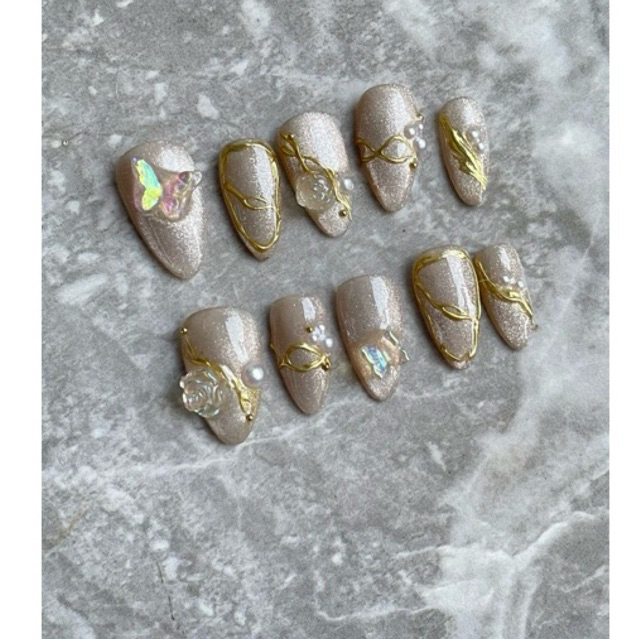 Nude Brown Cat Eye Gold