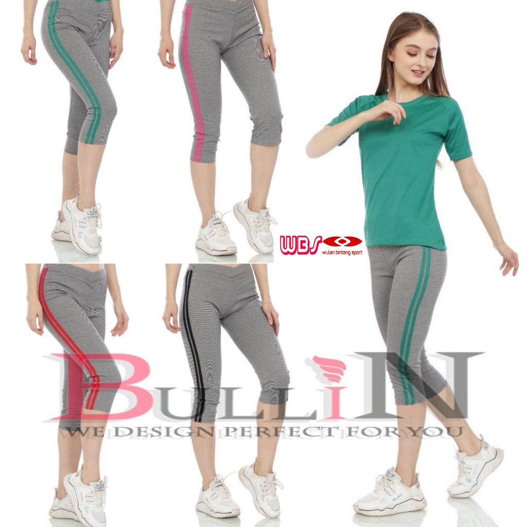 Celana pendek list wanita aerobik / celana senam pendek wanita |BULLIN