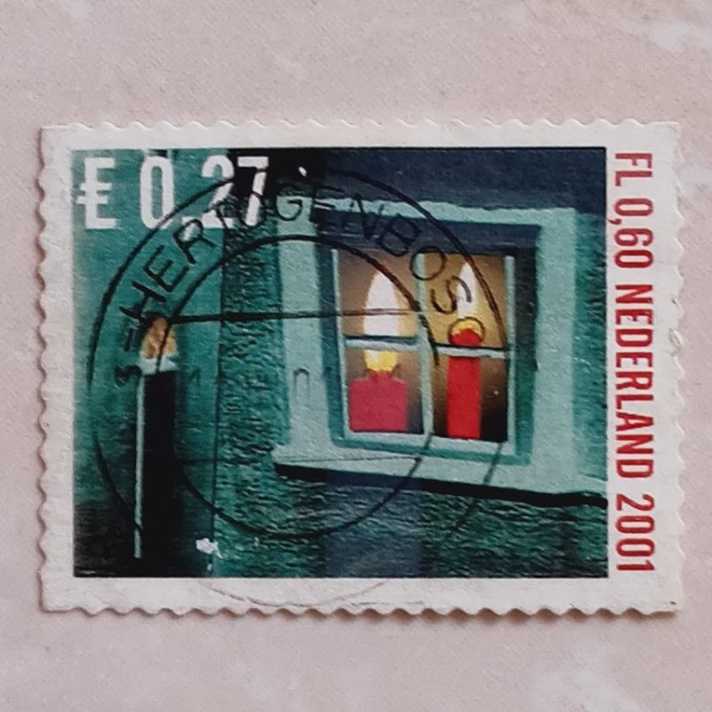 

(AD) Perangko Belanda 2001 December Stamps 2001 - Candles seen through Window 0,60 gulden Used