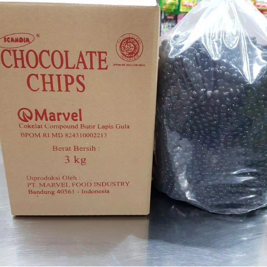 

Marvel Chocolate Choco Chips Kemasan Repack 100 Gram