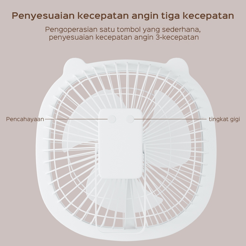 promo terbaru han river kipas angin portable with lampu led kipas angin mini