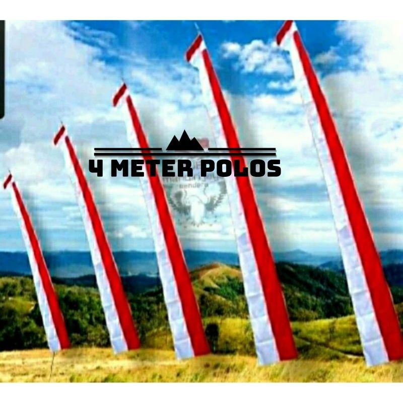 umbul umbul 4 METER POLOS