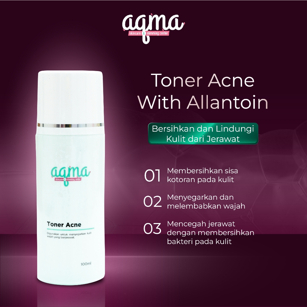 AQMA SKINCARE - Toner Acne 100ml / Toner Wajah Jerawat / Lactic Acid / Camphor / Allantoin / Glyceri