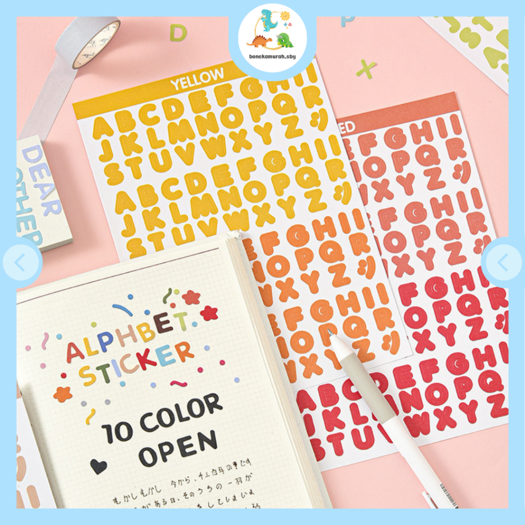 

Stiker Dekorasi Alphabet Angka ABCD Journal Tumblr Aesthetic