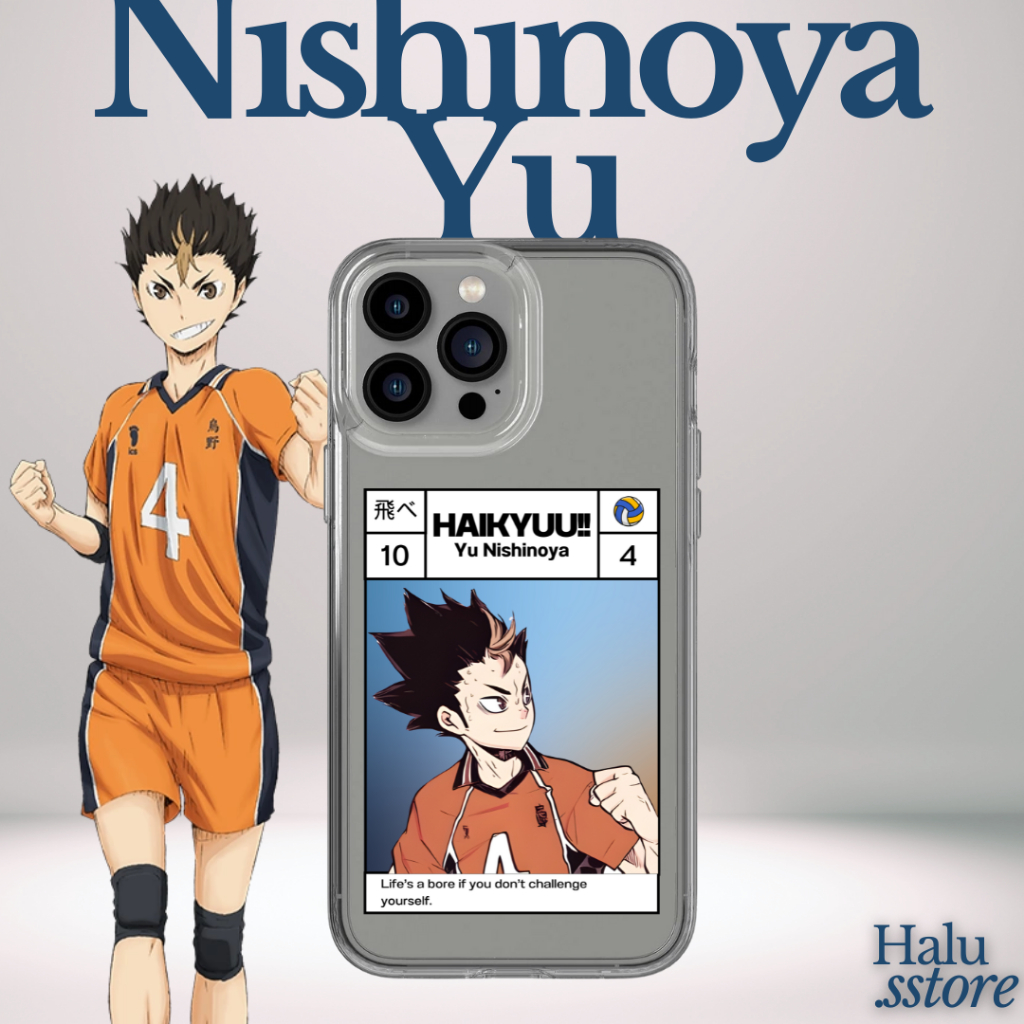 Case HP Custom Haikyuu Yuu Nishinoya | Bisa Ganti Karakter / Anime Lain