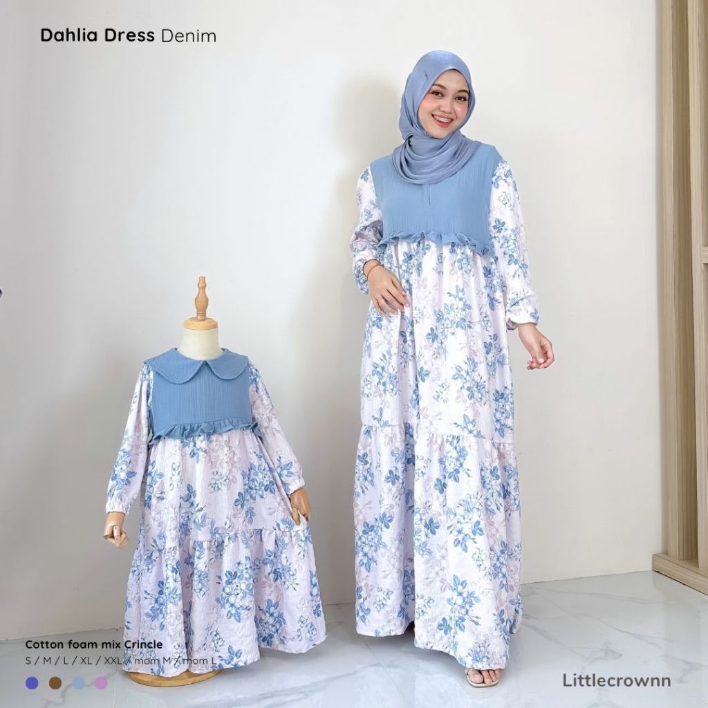 Littlecrownn | Dahlia Dress | Dress Anak Perempuan | Dres Couple Anak Perempuan dan Ibu