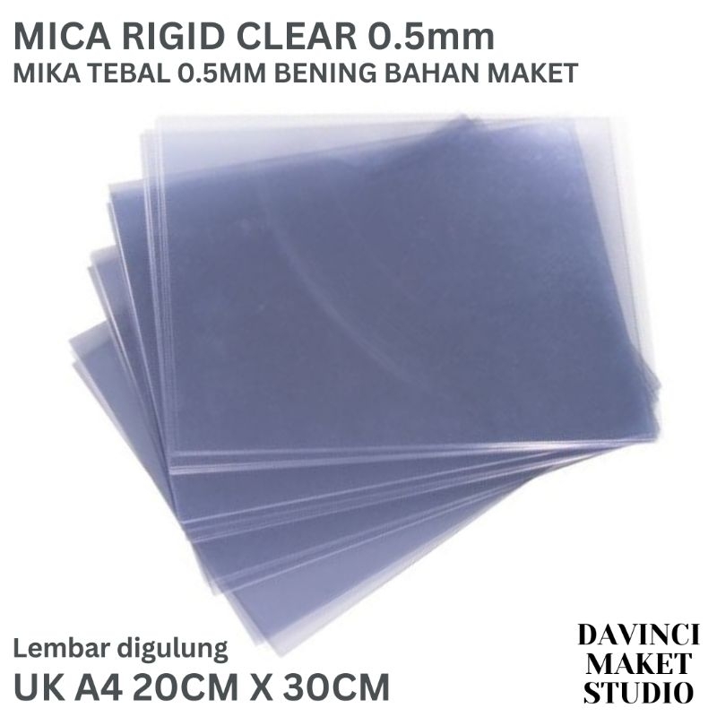 

Mika Rigid Kaku Clear Bening Bahan Maket - Tebal 0,50mm A4 20cm x 30cm