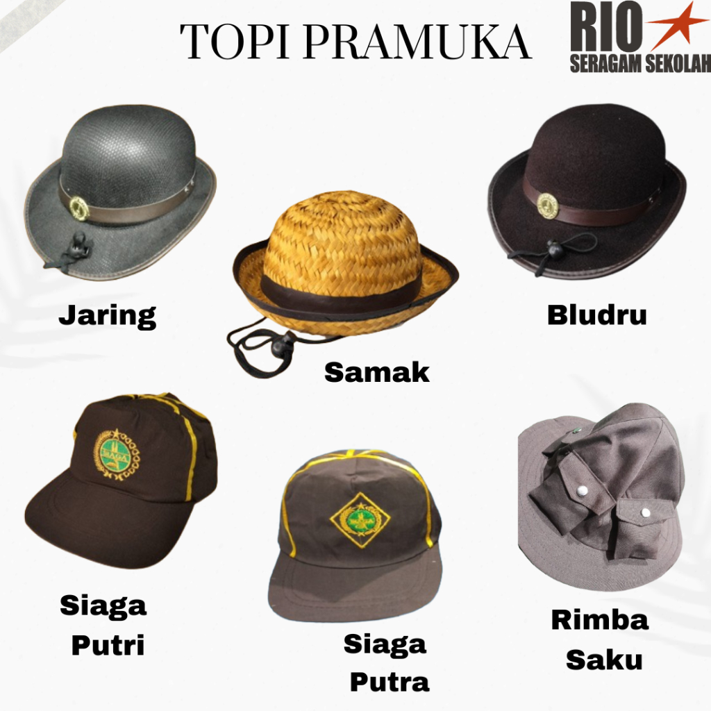 BONI PRAMUKA, BONI LAKEN, BONI JARING, BONI PRAMUKA PENGGALANG, BONI PRAMUKA PENEGAK, TOPI SIAGA TOP